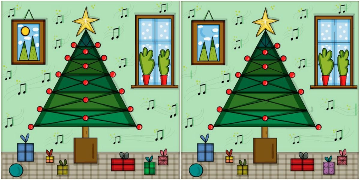 Les 7 diferències de l'arbre de nadal- Pares i Nens